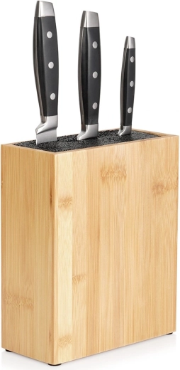 Bloc à couteaux en bambou 19,5 × 9 × 23 cm