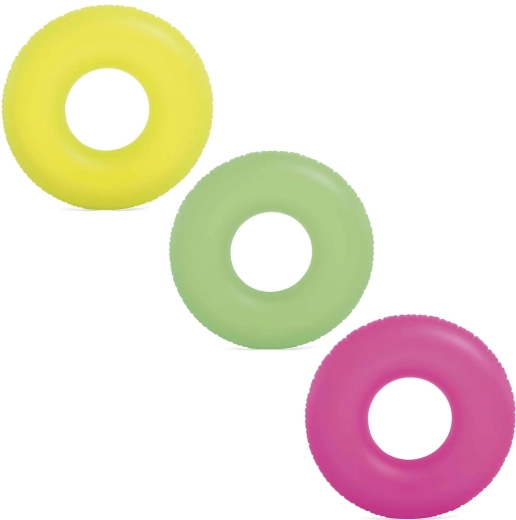 Bouée néon Intex 91 cm – Rose