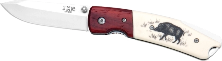 JOKER JKR0368 couteau de poche de chasse 7,5 cm avec motif de sanglier