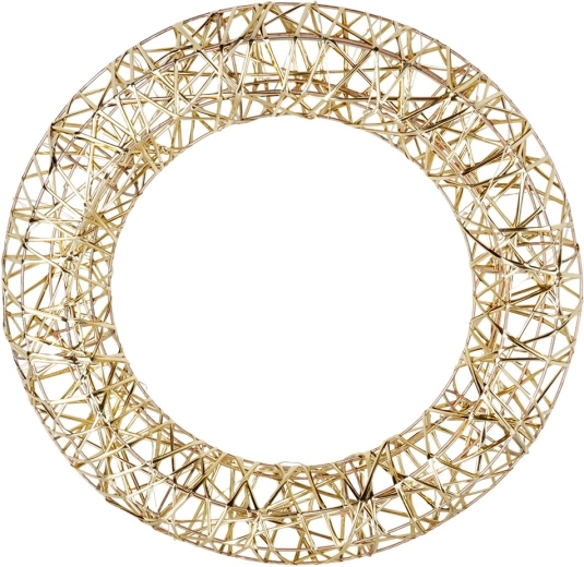 Couronne de Noël lumineuse 40 cm, 30 LED, dorée