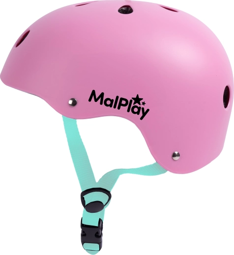 casque de cyclisme pour enfants SafeKiddo rose‑turquoise (S 48‑54 cm)
