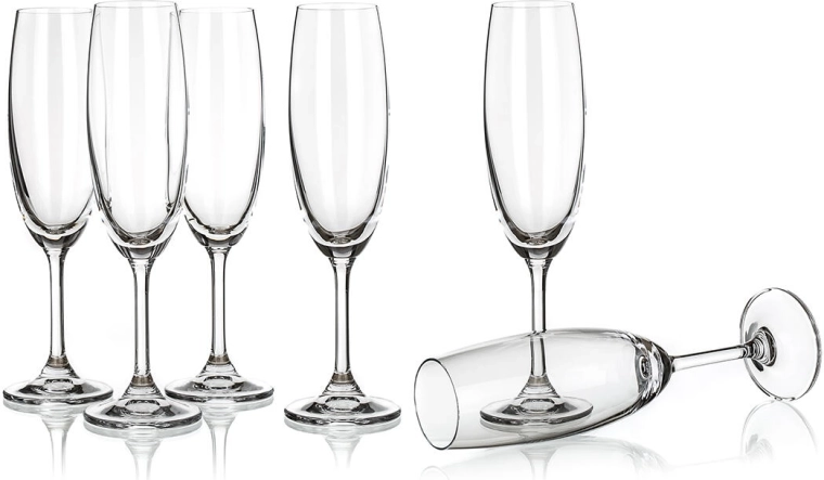 Verres à vin effervescent flûte 210 ml LEONA – lot de 6