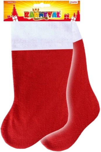 Chaussette de Saint-Nicolas en feutrine rouge