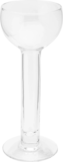 Verre transparent élégant sur pied haut