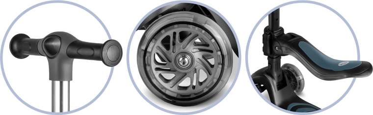 Évolutive avec l’enfant : guidon et siège réglables en hauteur