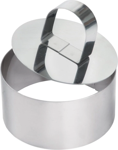 Cercle de dressage en acier inoxydable avec poussoir 8 cm