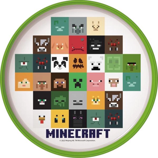 Assiette antidérapante en plastique MINECRAFT 22 cm
