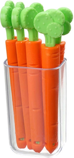 Set de pinces à sachets TORO en forme de carotte avec boîte magnétique (5 pièces)