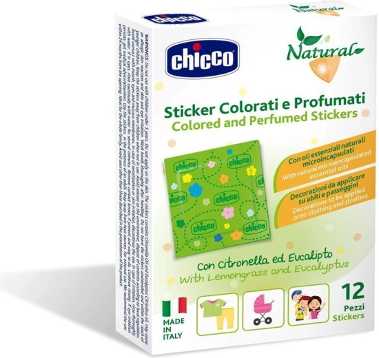 Chicco autocollants parfumés anti-insectes, 12 pcs