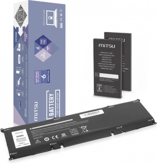 Batterie Mitsu pour ordinateur portable Dell Alienware M15/M17 R3–R4, Precision 5550 et XPS 15 9500/9510 (69 Wh, 11,55 V)