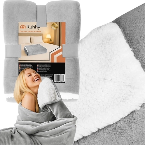 Couverture double couche gris clair 150x200 cm Ruhhy