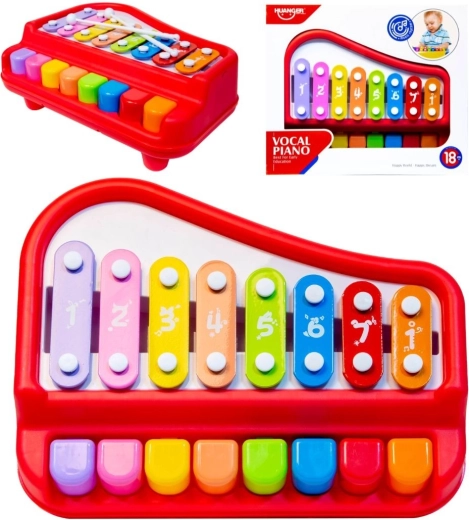 Piano vocal Huanger – orgue pour enfants et xylophone rouge - 1 pièce