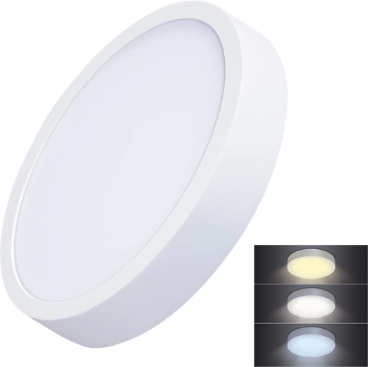 Solight mini panneau LED CCT en saillie rond 24 W