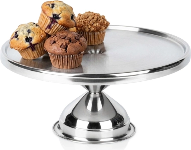 Vilde – présentoir à gâteau en acier inoxydable sur pied, 33 cm