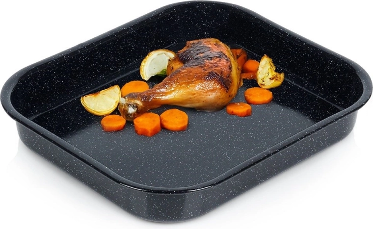 Plat à rôtir rectangulaire émaillé 29,5 × 25,5 × 4,5 cm, 2,5 l