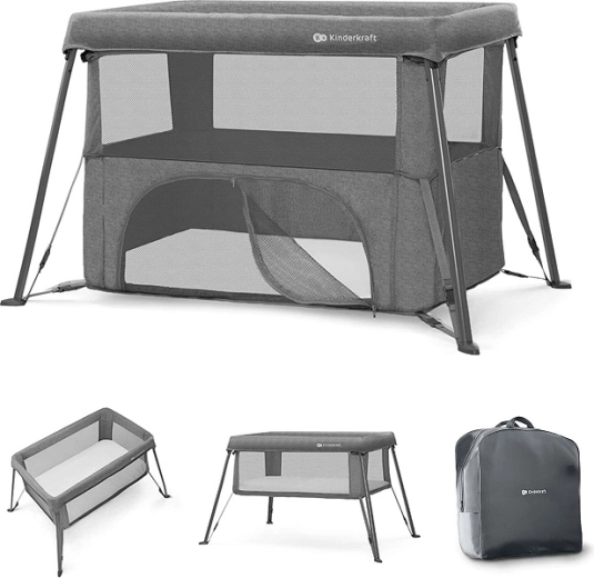 Lit de voyage et parc Kinderkraft Cami gris