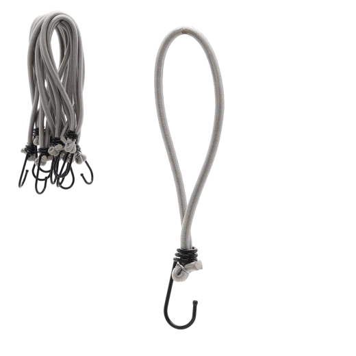 Set de tendeurs élastiques avec crochets 25 cm, diamètre 6 mm (25 pcs)