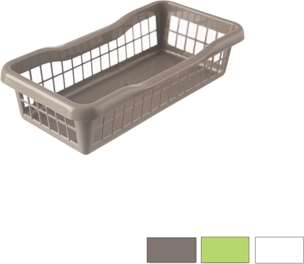 Panier de rangement en plastique 20 × 10 × 5 cm, coloris assortis - 1 pièce
