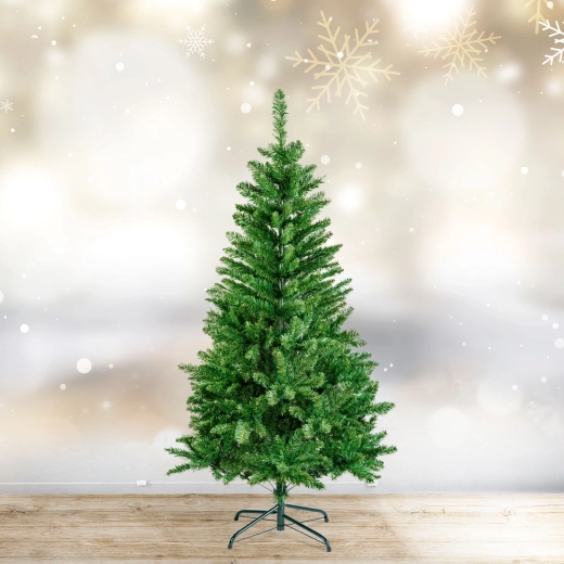 Sapin de Noël artificiel de 150 cm en PVC vert foncé