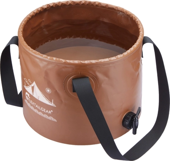 Seau pliable autoportant Flextail Flex Bucket 20 l marron