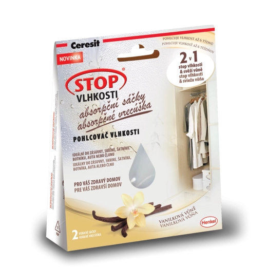 Ceresit Stop humidité – sachets absorbants parfum vanille 2×50 g