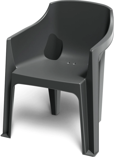 Chaise de jardin avec accoudoirs Turino – anthracite