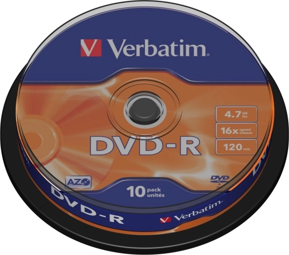 Verbatim DVD-R Matt Silver 4,7 Go 16x - 10 pièces