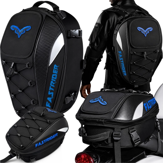 2-en-1 : sac à dos et sacoche de selle arrière