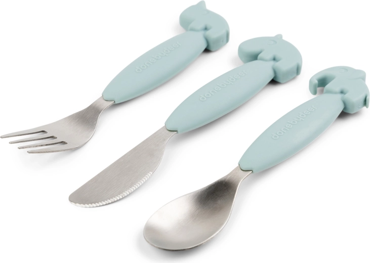 Set de couverts Done by Deer Easy-grip Deer friends bleu
