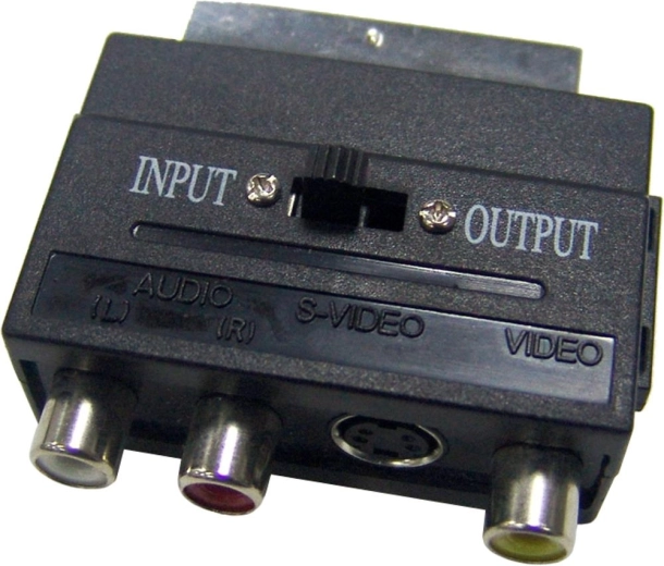 Adaptateur bidirectionnel Sencor SCART vers 3× RCA et S-Video