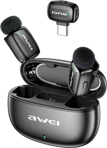 Micro-cravate sans fil Awei MK5 Duo Ai-Voice noir