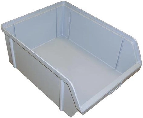 Bac de rangement incliné 150 × 100 × 70 mm, 3 kg, gris, plastique