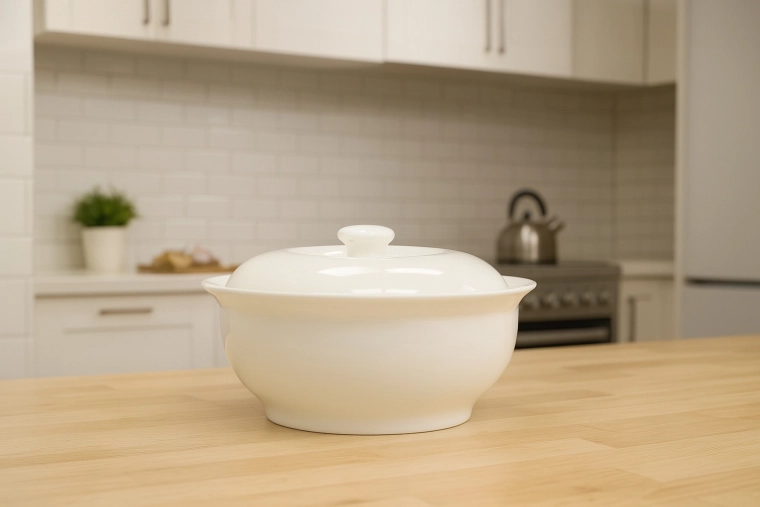 Bol en porcelaine avec couvercle 1,5 l