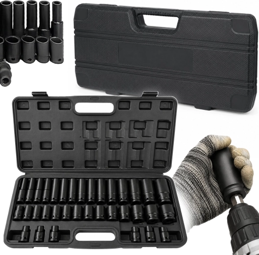 Jeu de douilles à choc Renew Force 1/2" 8–32 mm (35 pièces) avec mallette