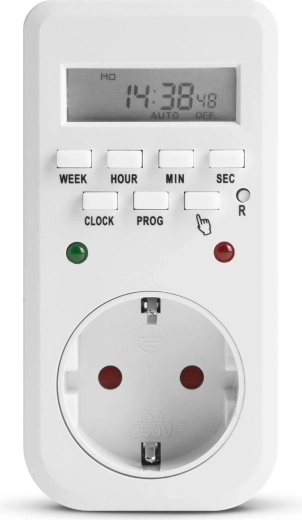 Interrupteur horaire numérique avec écran LCD et voyants LED