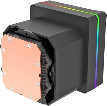 Pompe à miroir infini avec couvercle rotatif
