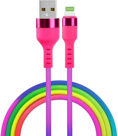 Câble Setty USB–Lightning 1,2 m 2,1 A arc-en-ciel