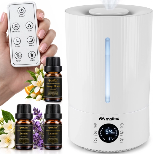 Humidificateur d’air ultrasonique avec ionisation et aromathérapie 5 l