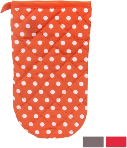 Manique de cuisine en coton à pois avec aimant (assortiment de couleurs)
