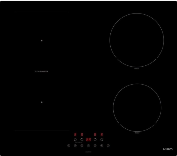 Table de cuisson à induction MPM avec zone Flex et fonction Booster