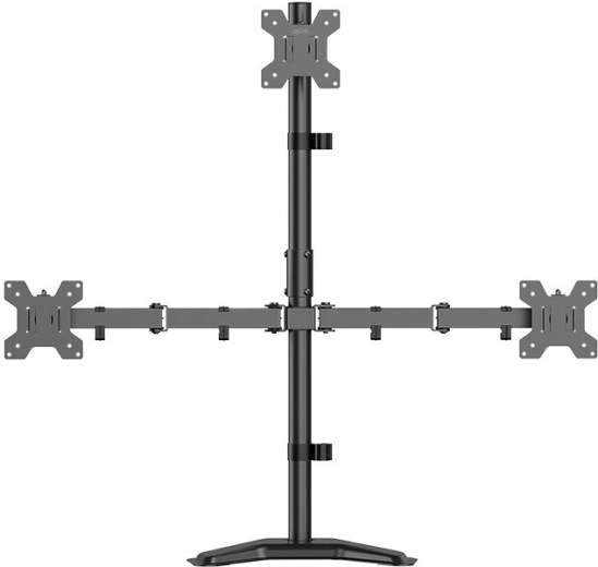 Support pour 3 moniteurs 17–32" avec capacité de 10 kg par bras