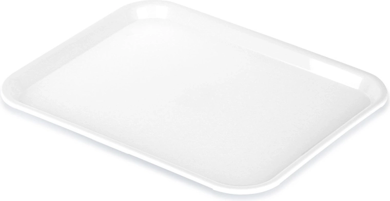 Plateau de service en plastique blanc 45,5 × 35,5 cm