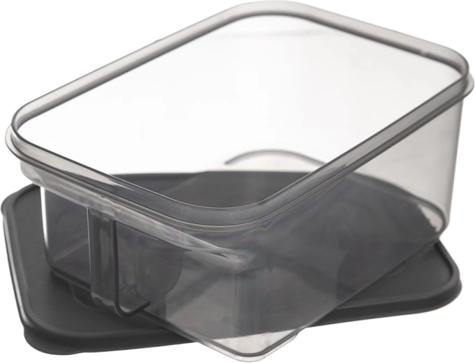 Parois transparentes et élégant design gris