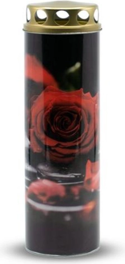 Bougie de cimetière rose rouge 225 g