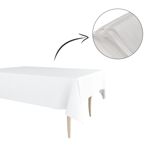 Nappe en film gaufré blanche 120 × 125 cm