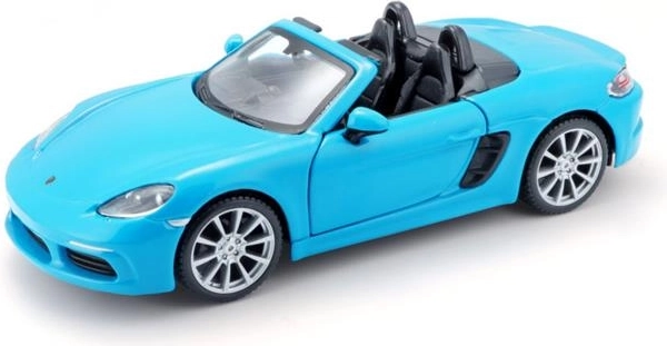 BBU Porsche 718 Boxster bleu, modèle de voiture à l'échelle 1:24
