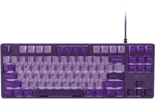 Clavier mécanique gaming FURY Kanabo K2, compact, touches PBT violettes, rétroéclairage blanc