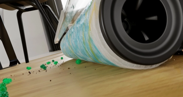 Hygienic!Spin jusqu’à 500 tr/min pour des sols hygiéniquement propres