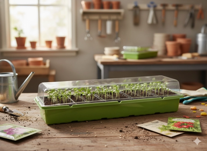 20 alvéoles bien organisées pour le semis