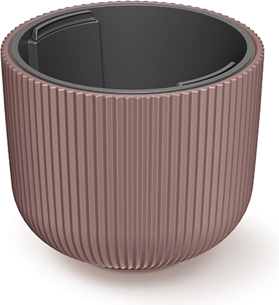 Pot de fleurs Milly avec insert, diamètre 20 cm, marsala